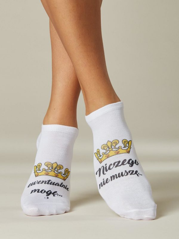 Women's short socks with print