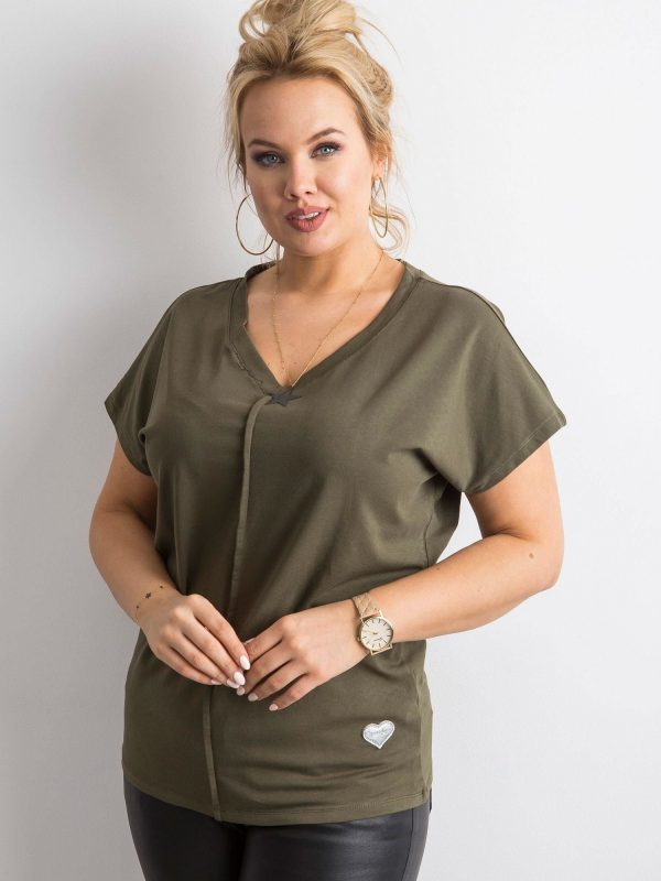 Khaki T-shirt PLUS SIZE