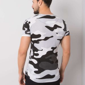 White T-shirt for men with camo motif Logan