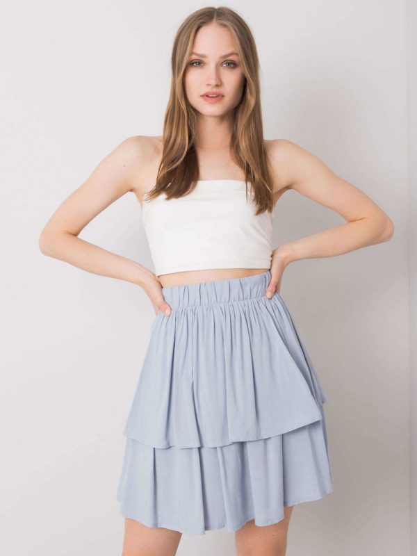 Light blue skirt with flounce Eden SUBLEVEL