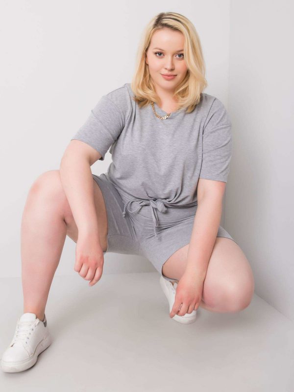 Gray Winnie Plus Size Shorts