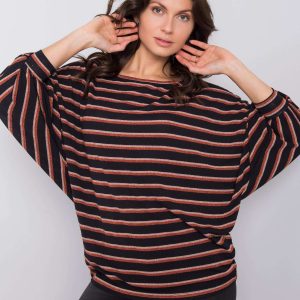 Goldie RUE PARIS black striped blouse