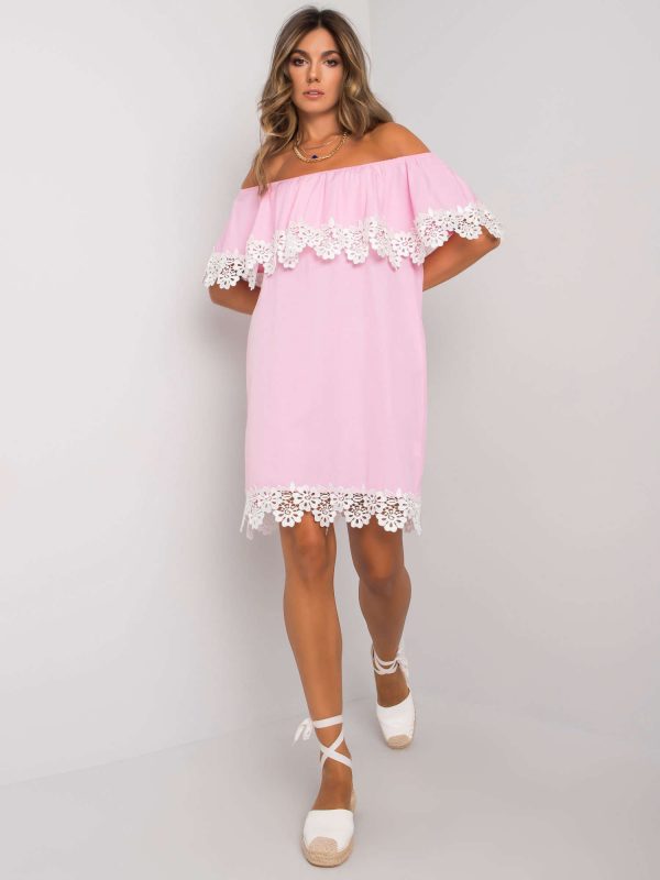 Pale Pink Spanish Dress with Lee Lace