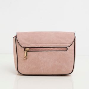 Dirty pink handbag with flap