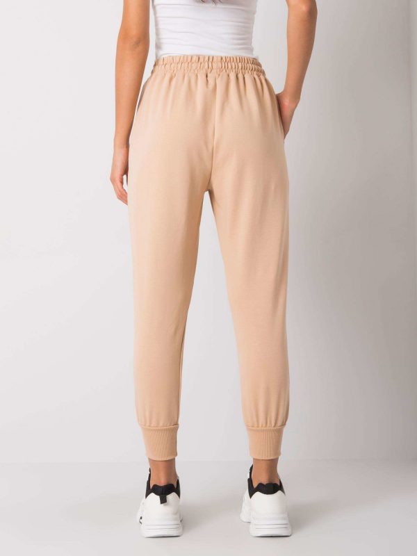 Beige cotton sweatpants Cailie