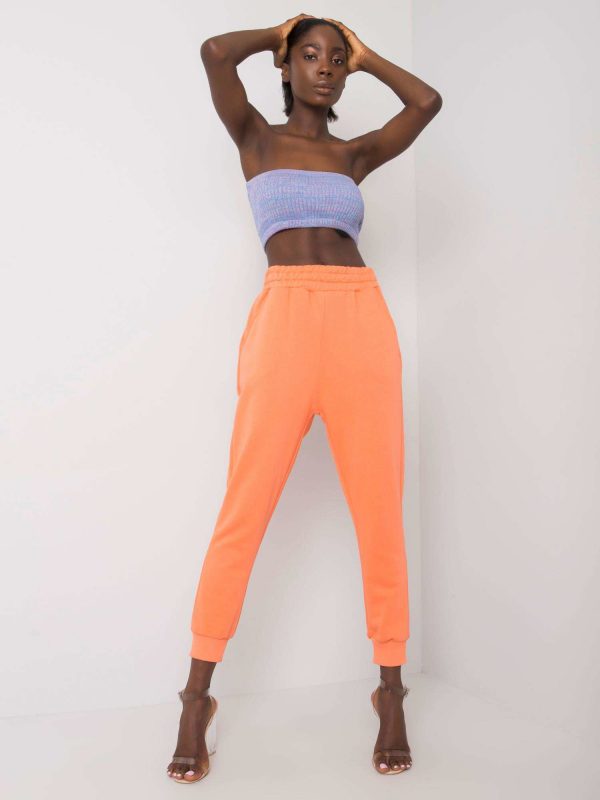 Orange Clancy Cotton Sweatpants