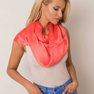 Women's Coral Scarf with Fringe