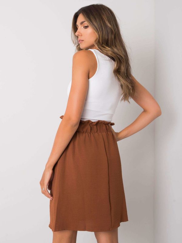 Brown skirt with pockets Cathi