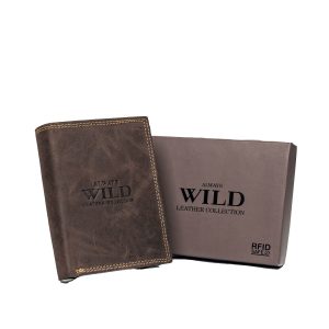 Dark Brown Nubuck Leather Men's Wallet