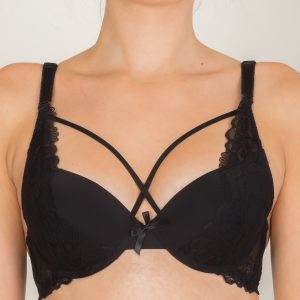 INTIMIDAO Black Lace Push Up Bra