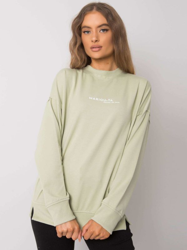 Light green print sweatshirt Carissa