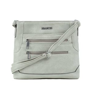 Grey ladies handbag with pockets