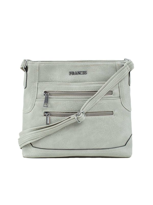 Grey ladies handbag with pockets