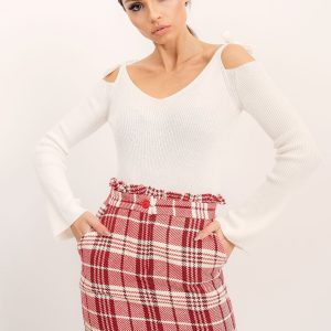 BSL Red and White Plaid Skirt