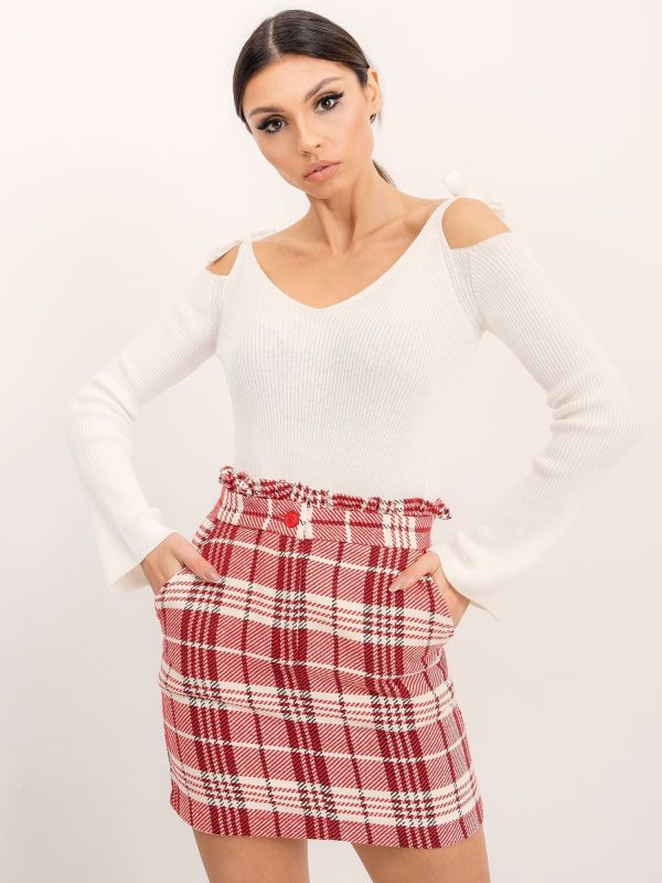 BSL Red and White Plaid Skirt