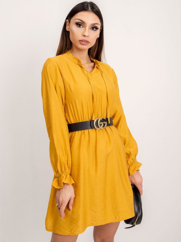 RUE PARIS Mustard dress Cindy