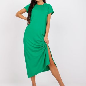 Green Basic Long Dress Liliane