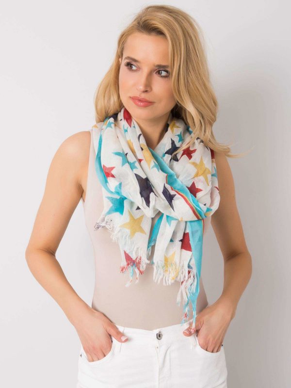 Blue scarf with star print