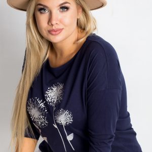 Navy blue plus size Dreamer blouse