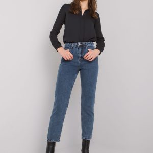 Dark blue denim pants mom Menfi