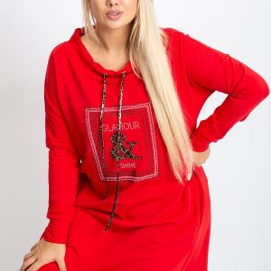 Red tunic plus size Shock