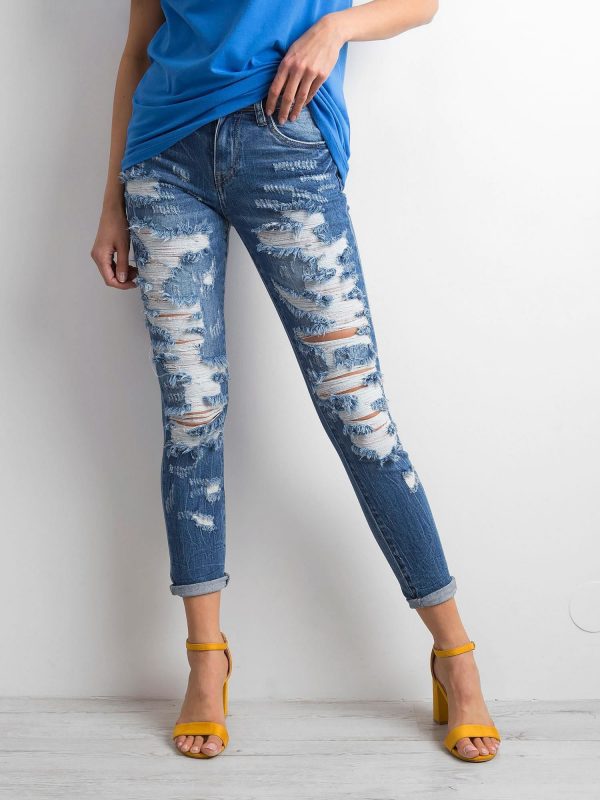 Jeans destroyed blue