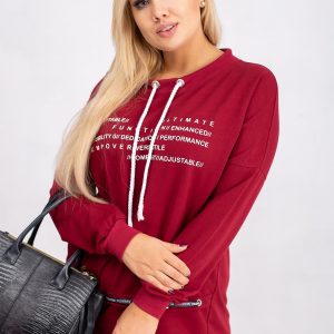 Burgundy plus size sweatshirt Aspiration