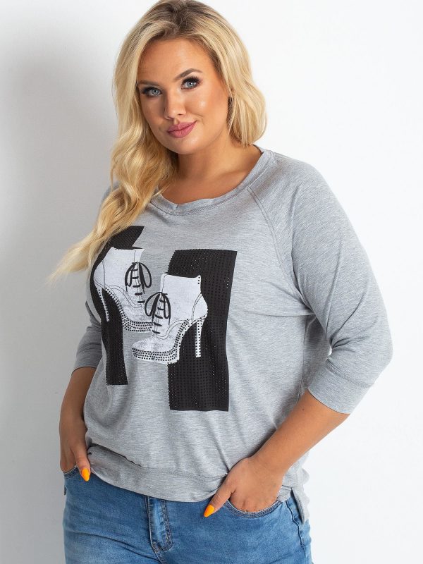 Gray plus size blouse Lifesaver