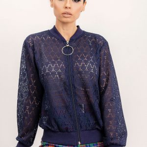 RUE PARIS Navy Blue Melody Sweatshirt