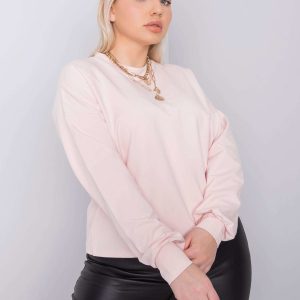 Pale pink plus size sweatshirt Florentia