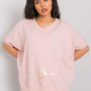 Dirty pink plus size blouse with Suzannah pocket