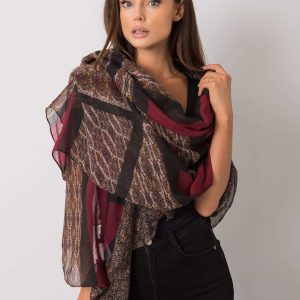 Brown-burgundy viscose sling