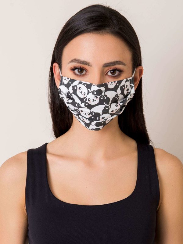 Black and white protective mask in pandas