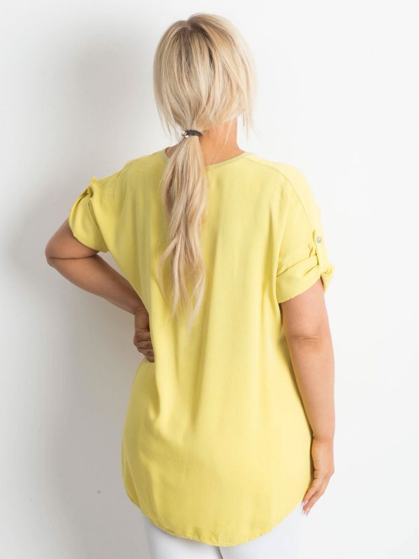 Yellow Plus Size Women's Blouse