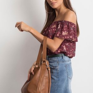 Brown Soft Bag With Detachable Strap