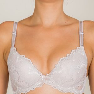 INTIMIDAO Grey Lace Push Up Bra