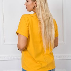 Brigitte mustard plus size blouse