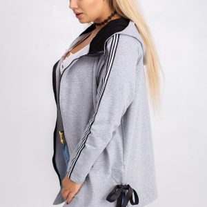 Grey Plus Size Hoodie Sweatshirt