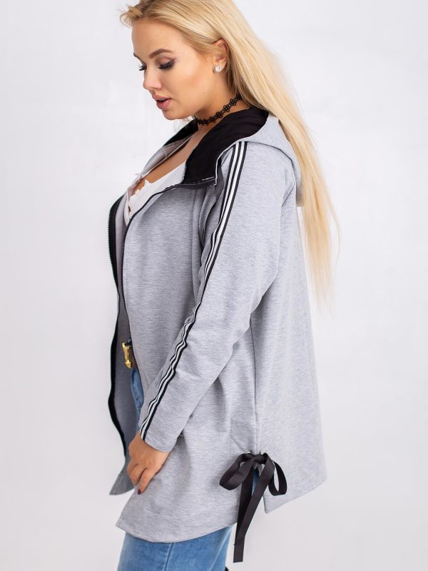 Grey Plus Size Hoodie Sweatshirt