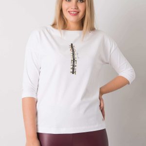 Vernon Cotton Plus Size White Blouse