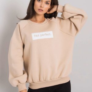 Jordy's light beige hoodless sweatshirt