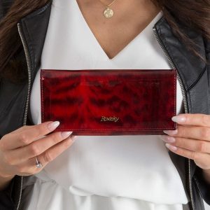 Red Wallet in Animal Pattern