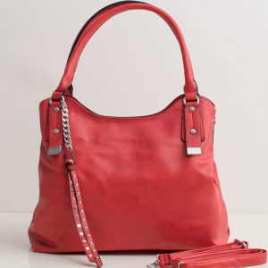 Red hobo bag