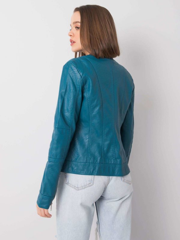 Eulalie Marine Eco Leather Jacket