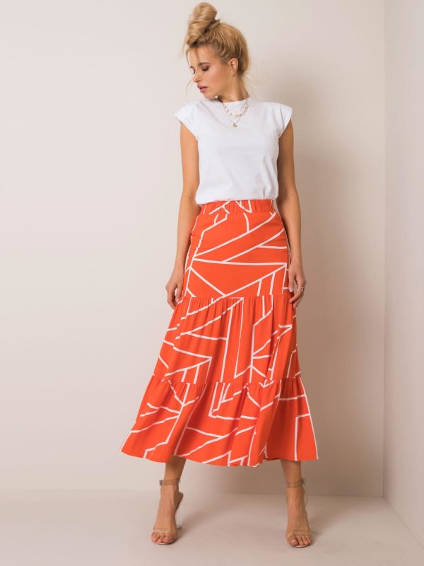 Coral skirt Clara RUE PARIS