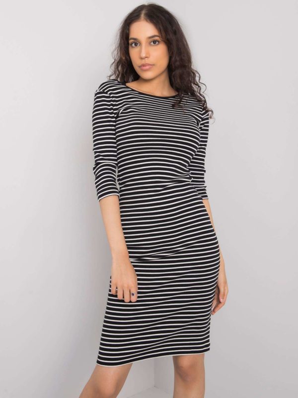 Michelle RUE PARIS Black and White Casual Dress