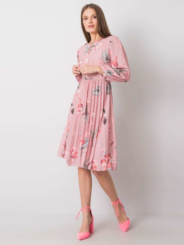 Dirty pink dress with Taylor prints