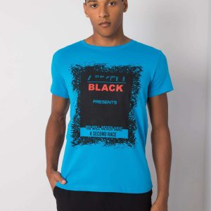 Men's dark turquoise T-shirt cotton Brighton