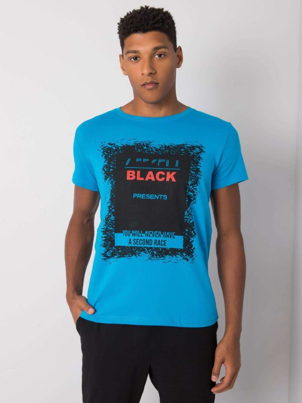 Men's dark turquoise T-shirt cotton Brighton