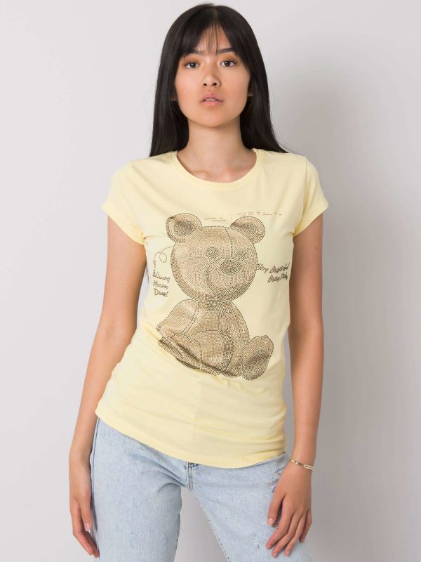 Light yellow t-shirt with Misha applique